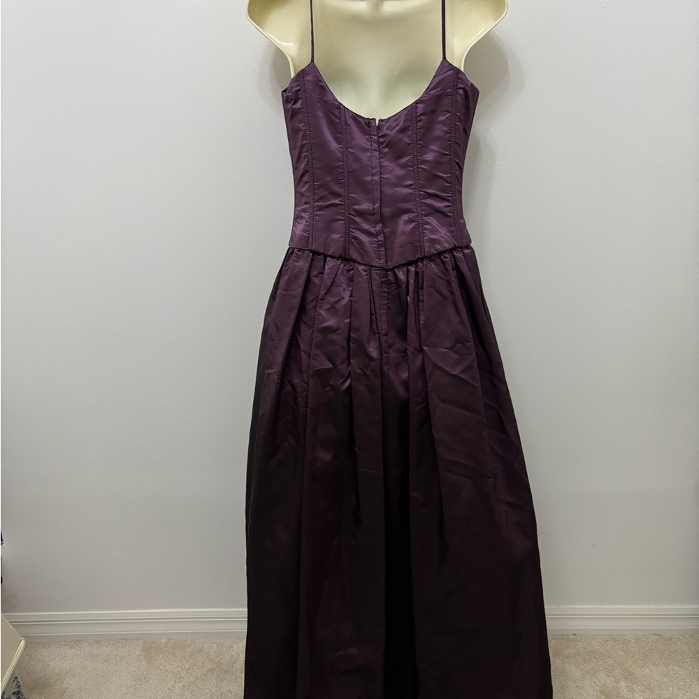 Vintage 90s Y2K Purple Corset Dress Jessica McClintock Gunne Sax Iridescent Prom - Picture 6 of 15
